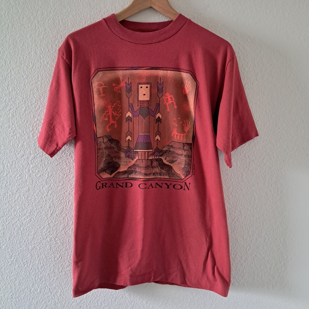Vintage Grand Canyon Souvenir Graphic T Shirt Size Medium Red Southweast